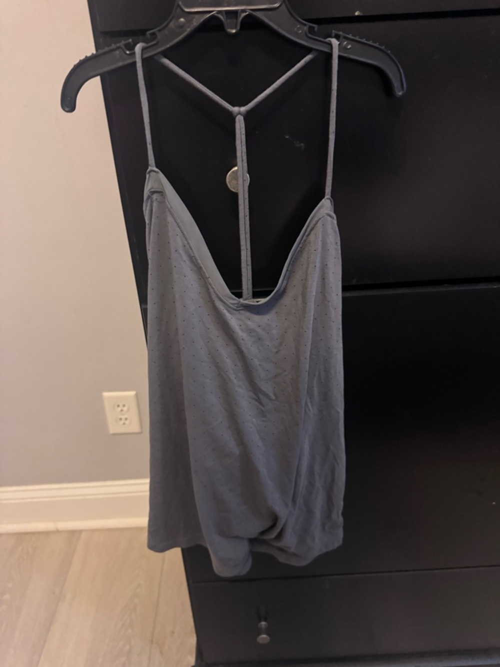 Wander Charcoal Gray Strappy Back Camisole